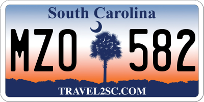 SC license plate MZO582