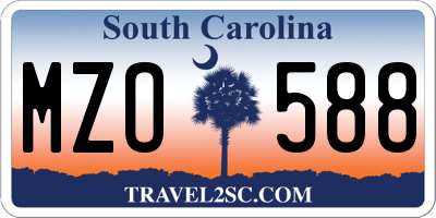 SC license plate MZO588