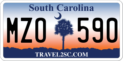 SC license plate MZO590