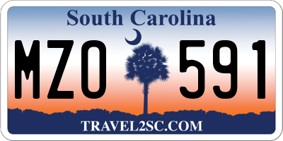 SC license plate MZO591