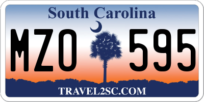 SC license plate MZO595