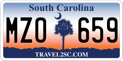 SC license plate MZO659