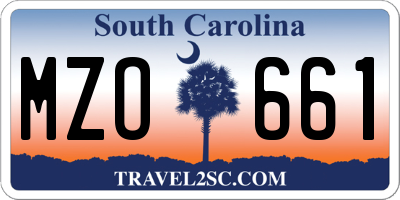 SC license plate MZO661
