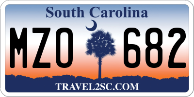 SC license plate MZO682