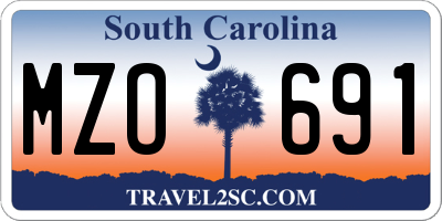 SC license plate MZO691