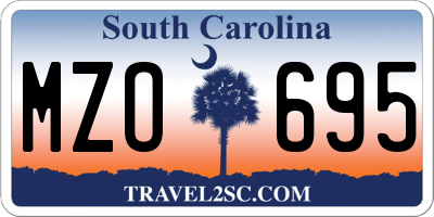 SC license plate MZO695
