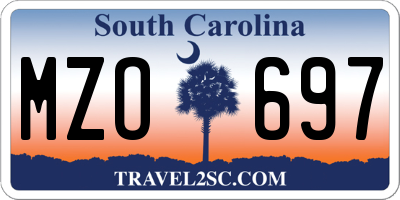 SC license plate MZO697