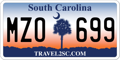 SC license plate MZO699