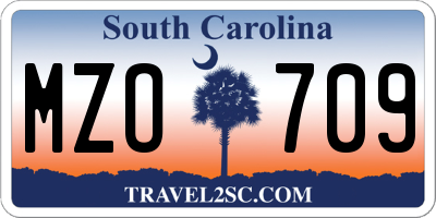 SC license plate MZO709