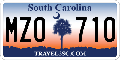 SC license plate MZO710