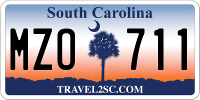 SC license plate MZO711