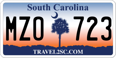 SC license plate MZO723