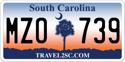 SC license plate MZO739