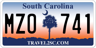 SC license plate MZO741