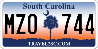 SC license plate MZO744
