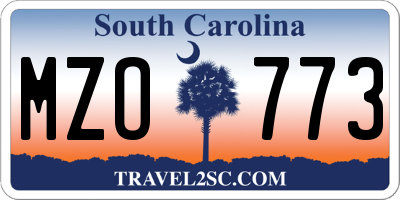 SC license plate MZO773