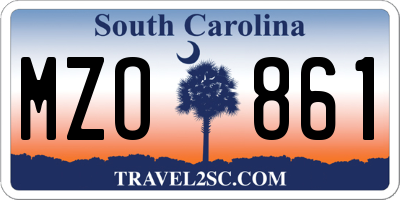SC license plate MZO861