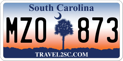 SC license plate MZO873