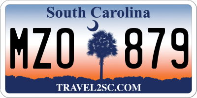 SC license plate MZO879