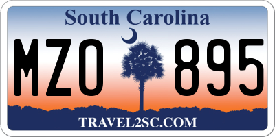 SC license plate MZO895