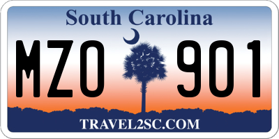 SC license plate MZO901