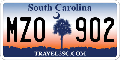 SC license plate MZO902