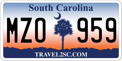 SC license plate MZO959
