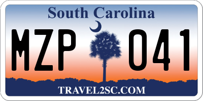 SC license plate MZP041