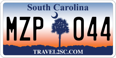 SC license plate MZP044