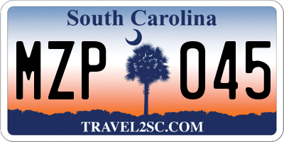 SC license plate MZP045