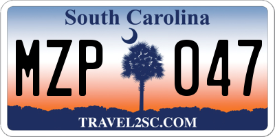 SC license plate MZP047