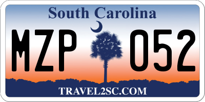 SC license plate MZP052