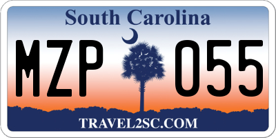 SC license plate MZP055