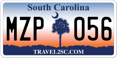 SC license plate MZP056