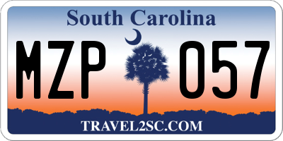 SC license plate MZP057
