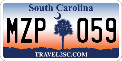 SC license plate MZP059