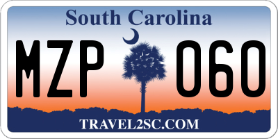 SC license plate MZP060