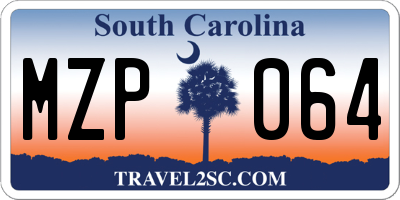 SC license plate MZP064