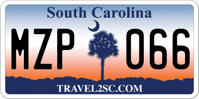 SC license plate MZP066
