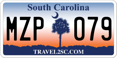 SC license plate MZP079