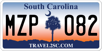 SC license plate MZP082