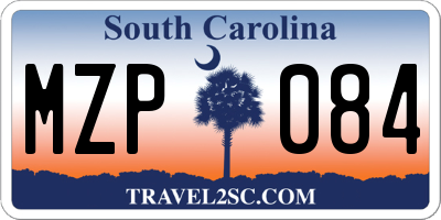 SC license plate MZP084