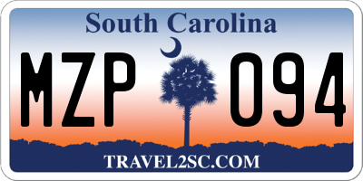 SC license plate MZP094