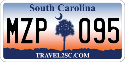 SC license plate MZP095