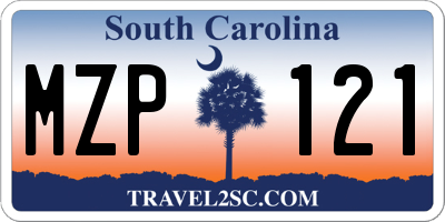 SC license plate MZP121