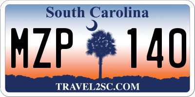 SC license plate MZP140
