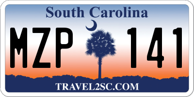 SC license plate MZP141