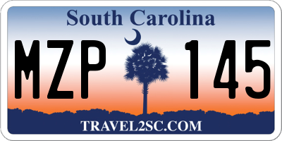 SC license plate MZP145