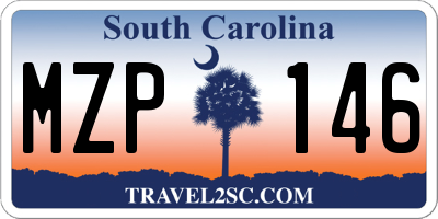 SC license plate MZP146