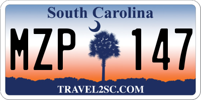 SC license plate MZP147